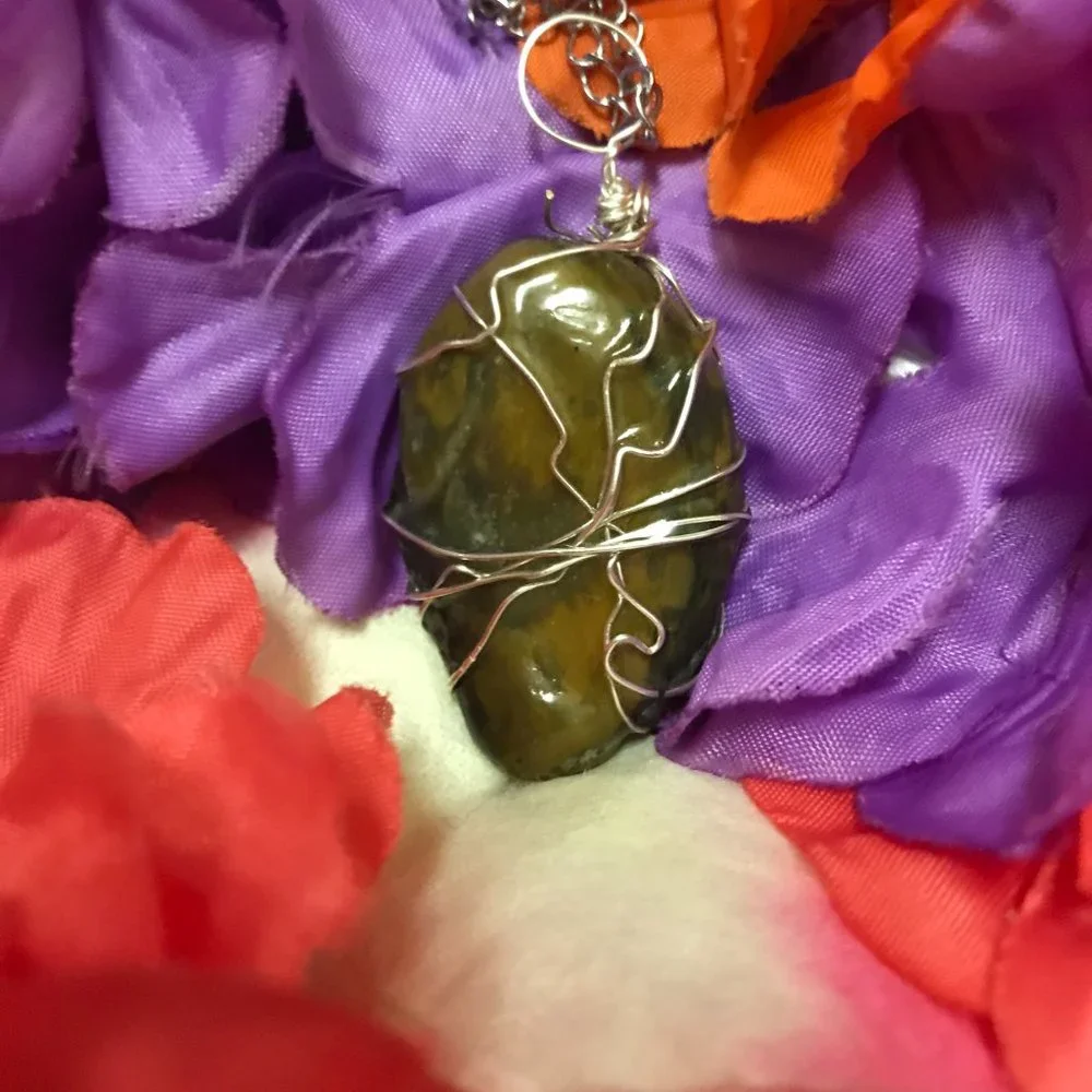 Wire Wrapped Unique Vintage Rare Vintage One of a Kind Handmade Necklace